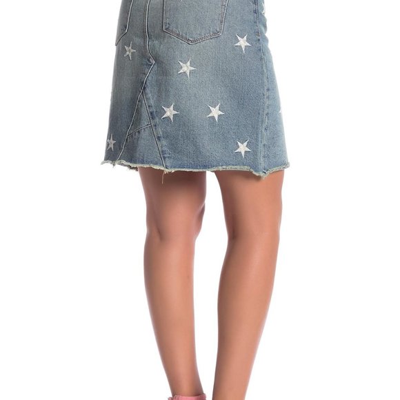 VELVET HEART Denim Skirt Stars Distressed - Picture 7 of 7
